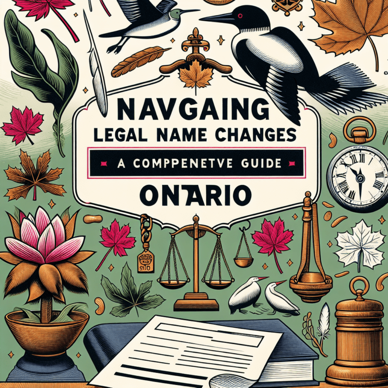 Navigating Legal Name Changes in Ontario: A Comprehensive Guide